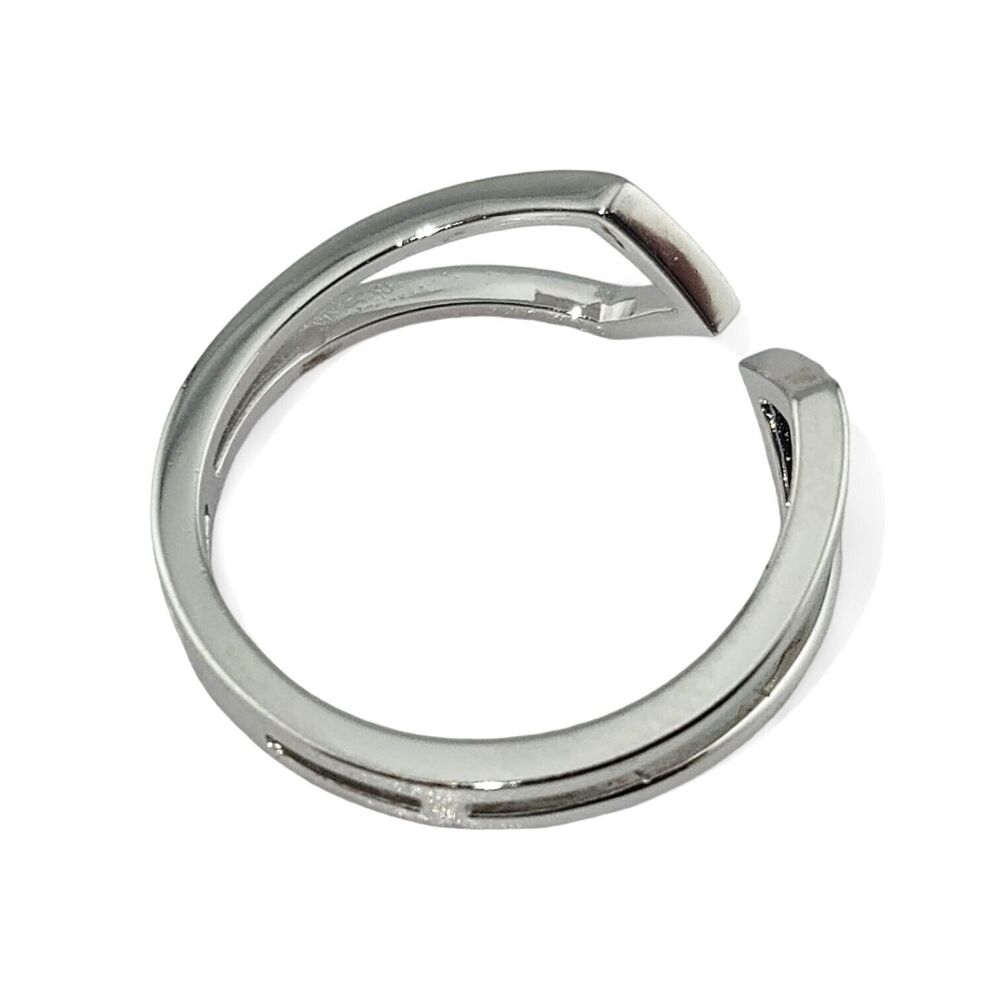 Sterling Silver Unique End to End Ring